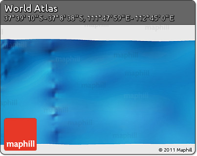 Shaded Relief 3D Map of the Area around 37° 23' 54" S, 112° 16' 30" E