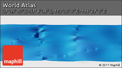 Physical Panoramic Map of the Area around 37° 23' 54" S, 113° 58' 29" E