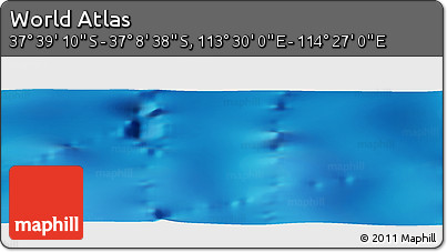 Physical Panoramic Map of the Area around 37° 23' 54" S, 113° 58' 29" E