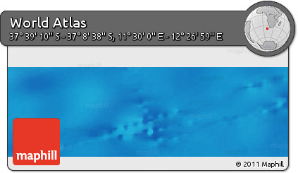 Physical Panoramic Map of the Area around 37° 23' 54" S, 11° 58' 29" E