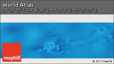 Physical Panoramic Map of the Area around 37° 23' 54" S, 11° 58' 29" E