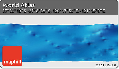 Physical Panoramic Map of the Area around 37° 23' 54" S, 120° 46' 30" E