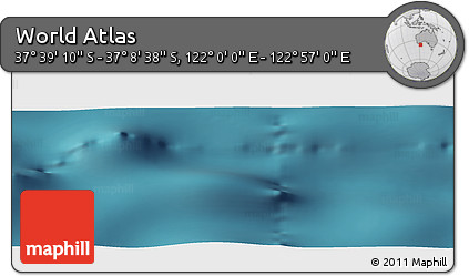 Satellite Panoramic Map of the Area around 37° 23' 54" S, 122° 28' 29" E