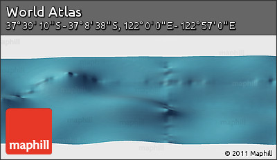 Satellite Panoramic Map of the Area around 37° 23' 54" S, 122° 28' 29" E