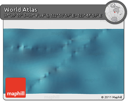 Satellite 3D Map of the Area around 37° 23' 54" S, 123° 19' 29" E