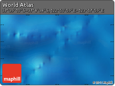 Physical Map of the Area around 37° 23' 54" S, 123° 19' 29" E
