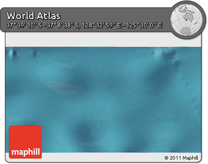 Satellite 3D Map of the Area around 37° 23' 54" S, 125° 1' 30" E