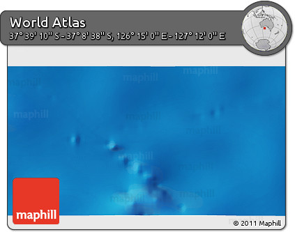 Physical 3D Map of the Area around 37° 23' 54" S, 126° 43' 29" E