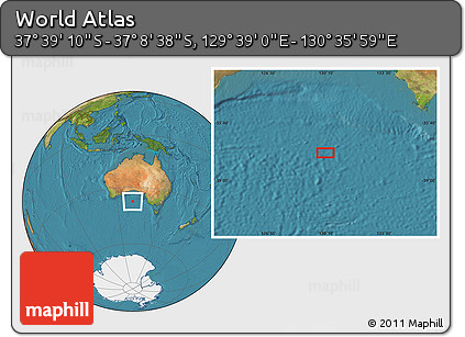 Satellite Location Map of the Area around 37° 23' 54" S, 130° 7' 30" E