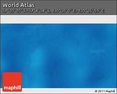 Physical 3D Map of the Area around 37° 23' 54" S, 130° 58' 29" E