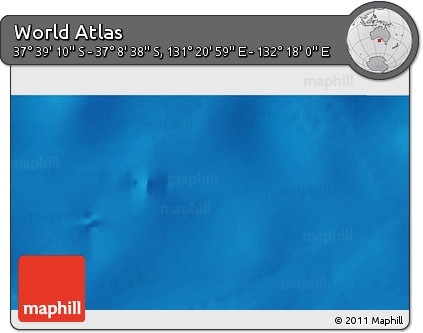 Physical 3D Map of the Area around 37° 23' 54" S, 131° 49' 29" E
