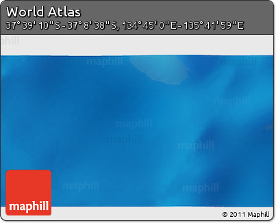 Shaded Relief 3D Map of the Area around 37° 23' 54" S, 135° 13' 29" E