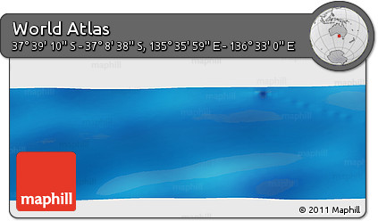 Physical Panoramic Map of the Area around 37° 23' 54" S, 136° 4' 29" E