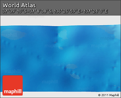 Physical 3D Map of the Area around 37° 23' 54" S, 136° 55' 30" E