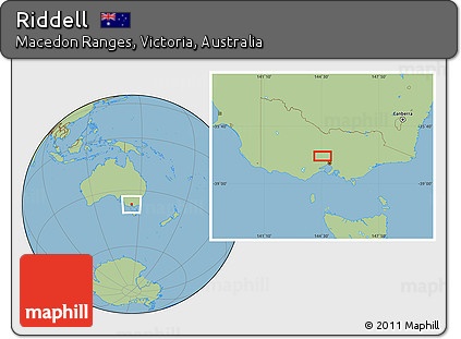 Savanna Style Location Map of Riddell