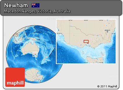 Shaded Relief Location Map of Newham