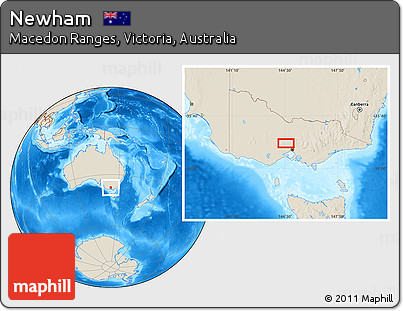 Shaded Relief Location Map of Newham