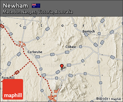 Shaded Relief Map of Newham