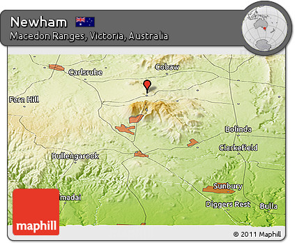 Physical Panoramic Map of Newham