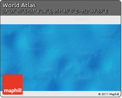 Shaded Relief 3D Map of the Area around 37° 23' 54" S, 152° 13' 29" E