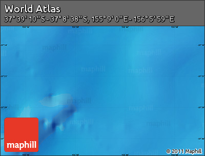 Physical Map of the Area around 37° 23' 54" S, 155° 37' 30" E