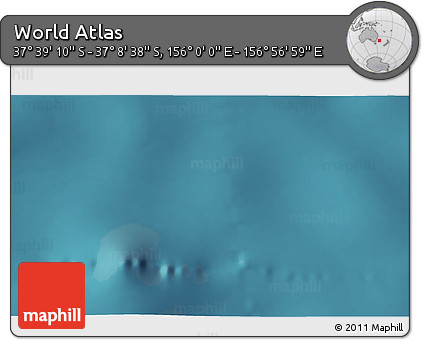 Satellite 3D Map of the Area around 37° 23' 54" S, 156° 28' 29" E