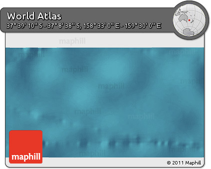 Satellite 3D Map of the Area around 37° 23' 54" S, 159° 1' 30" E