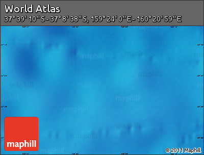 Physical Map of the Area around 37° 23' 54" S, 159° 52' 30" E