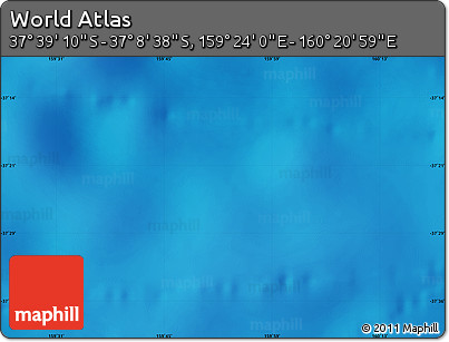 Physical Map of the Area around 37° 23' 54" S, 159° 52' 30" E