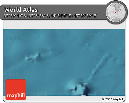 Satellite 3D Map of the Area around 37° 23' 54" S, 15° 22' 30" E