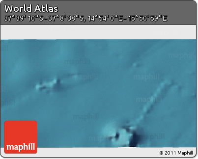 Satellite 3D Map of the Area around 37° 23' 54" S, 15° 22' 30" E