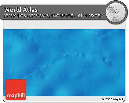 Physical 3D Map of the Area around 37° 23' 54" S, 160° 43' 29" E