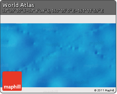 Physical 3D Map of the Area around 37° 23' 54" S, 160° 43' 29" E