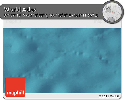 Satellite 3D Map of the Area around 37° 23' 54" S, 160° 43' 29" E