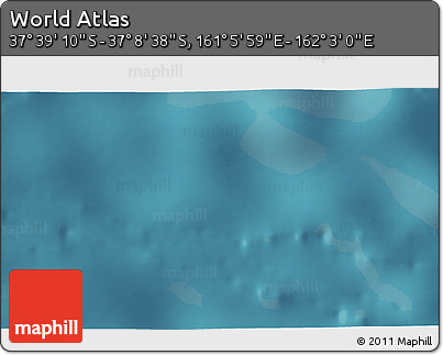 Satellite 3D Map of the Area around 37° 23' 54" S, 161° 34' 29" E
