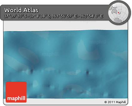 Satellite 3D Map of the Area around 37° 23' 54" S, 162° 25' 30" E