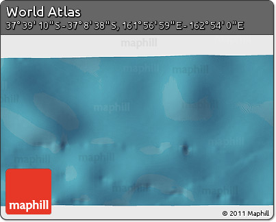 Satellite 3D Map of the Area around 37° 23' 54" S, 162° 25' 30" E