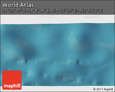 Satellite 3D Map of the Area around 37° 23' 54" S, 162° 25' 30" E