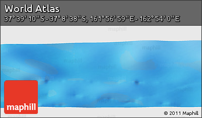 Physical Panoramic Map of the Area around 37° 23' 54" S, 162° 25' 30" E