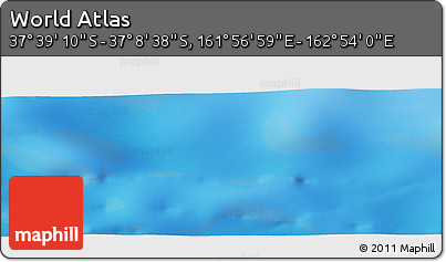 Physical Panoramic Map of the Area around 37° 23' 54" S, 162° 25' 30" E