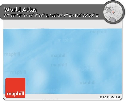 Shaded Relief 3D Map of the Area around 37° 23' 54" S, 164° 7' 30" E
