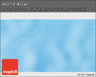 Shaded Relief 3D Map of the Area around 37° 23' 54" S, 164° 7' 30" E