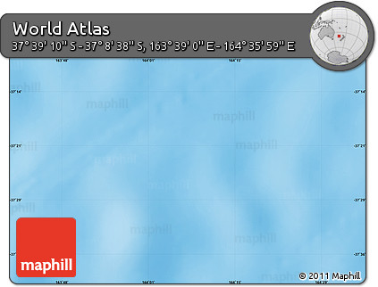 Physical Map of the Area around 37° 23' 54" S, 164° 7' 30" E