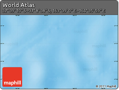 Physical Map of the Area around 37° 23' 54" S, 164° 7' 30" E