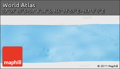 Physical Panoramic Map of the Area around 37° 23' 54" S, 166° 40' 30" E
