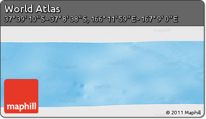 Physical Panoramic Map of the Area around 37° 23' 54" S, 166° 40' 30" E