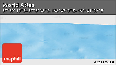 Physical Panoramic Map of the Area around 37° 23' 54" S, 169° 13' 29" E