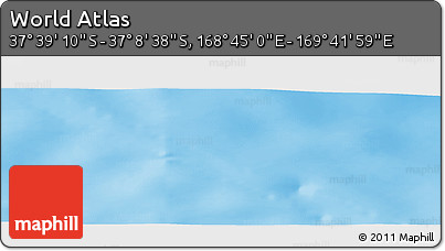 Physical Panoramic Map of the Area around 37° 23' 54" S, 169° 13' 29" E