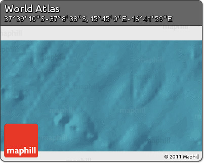 Satellite 3D Map of the Area around 37° 23' 54" S, 16° 13' 30" E