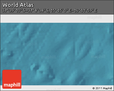 Satellite 3D Map of the Area around 37° 23' 54" S, 16° 13' 30" E